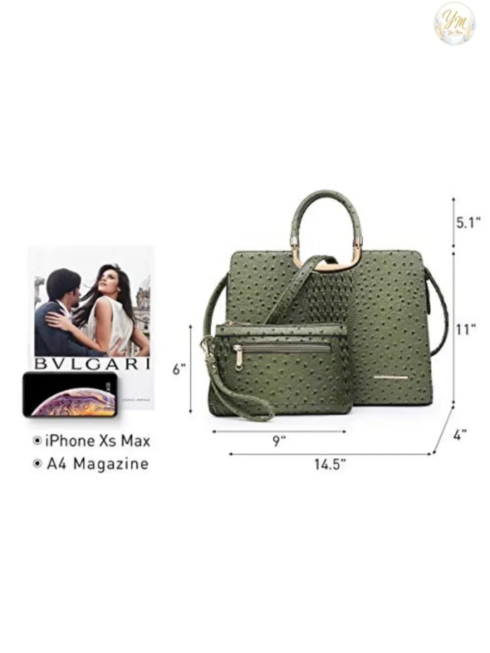 Purse Satchel with Matching Wallet